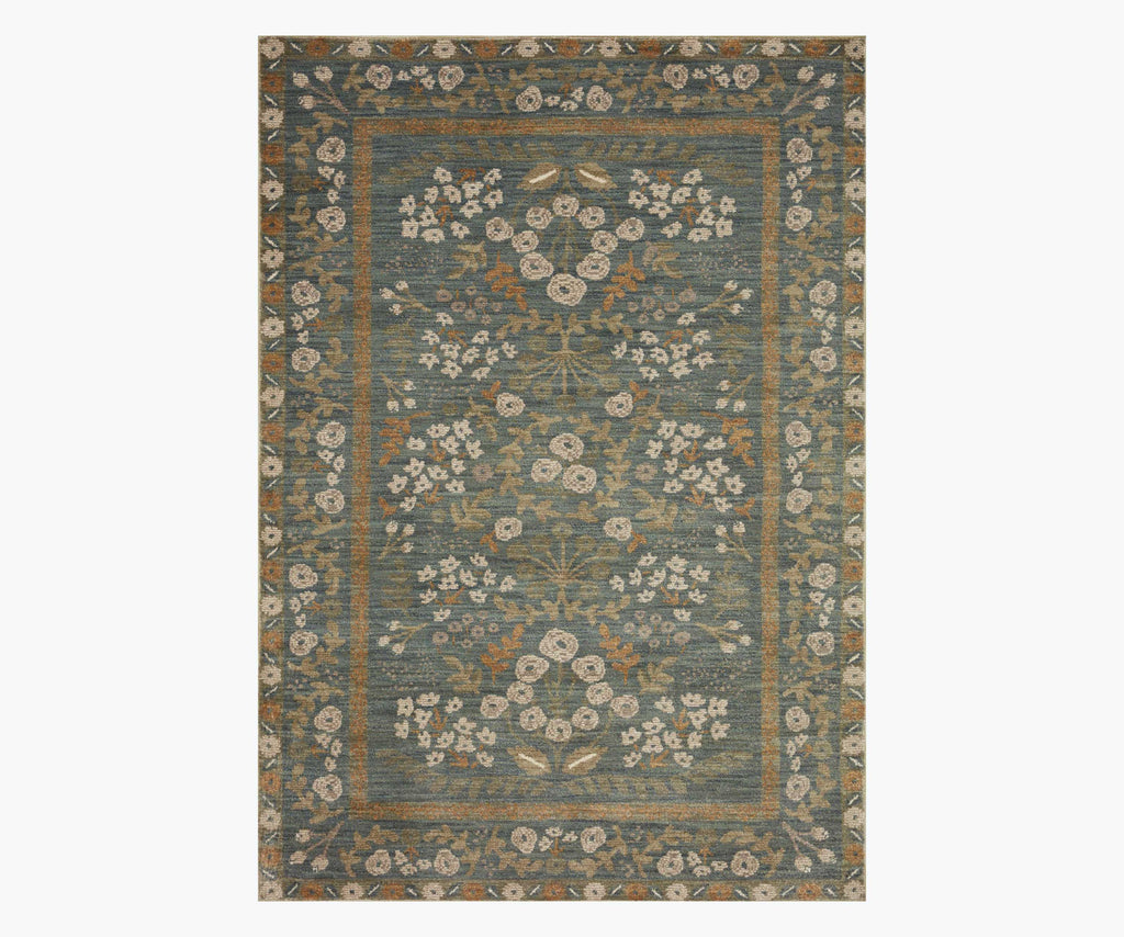 Fiore Florence Power Loomed Rug - Slate & Sage – Rifle Paper Co