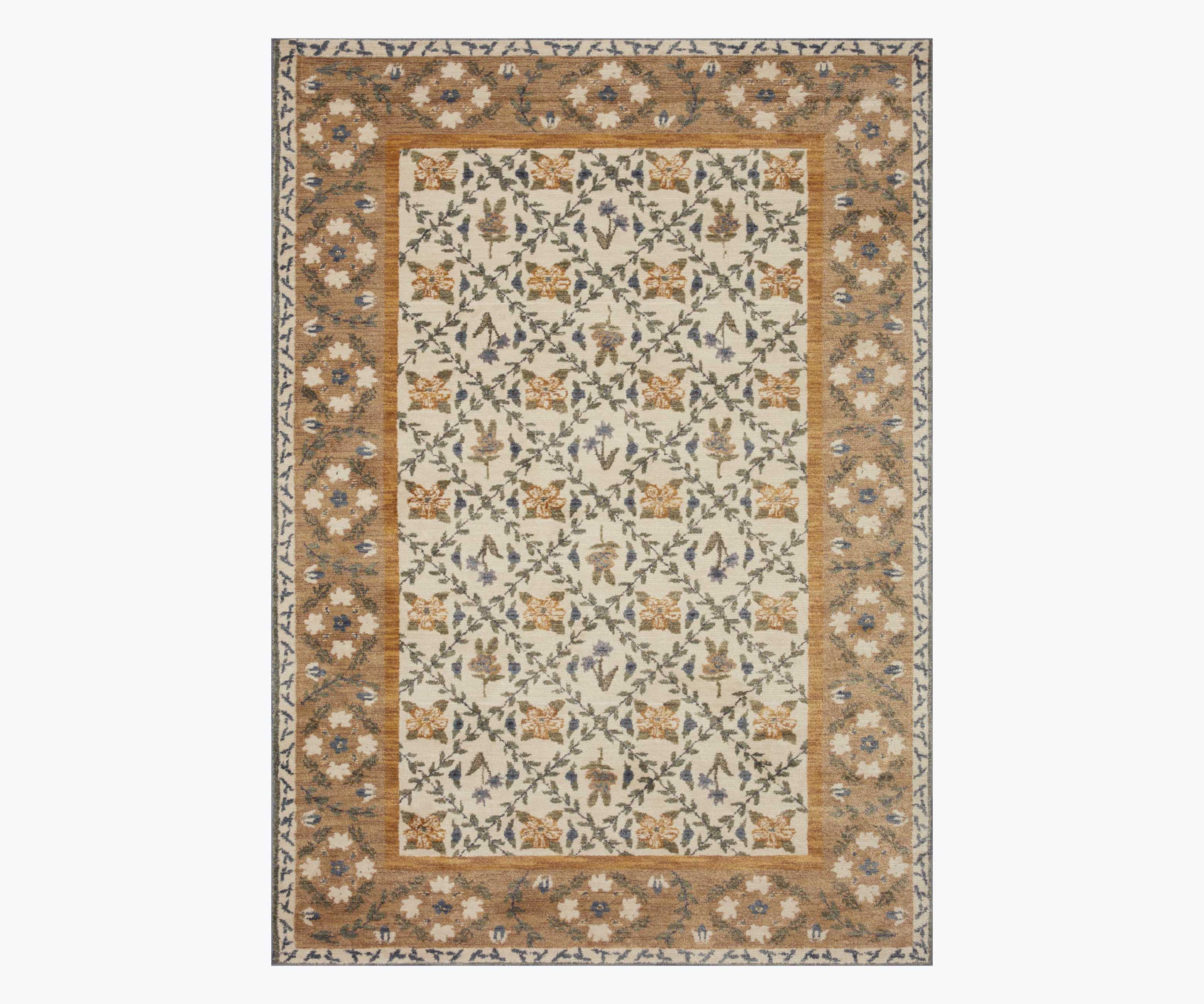 Fiore Belvedere Gold Power-Loomed Rug | Rifle Paper Co.