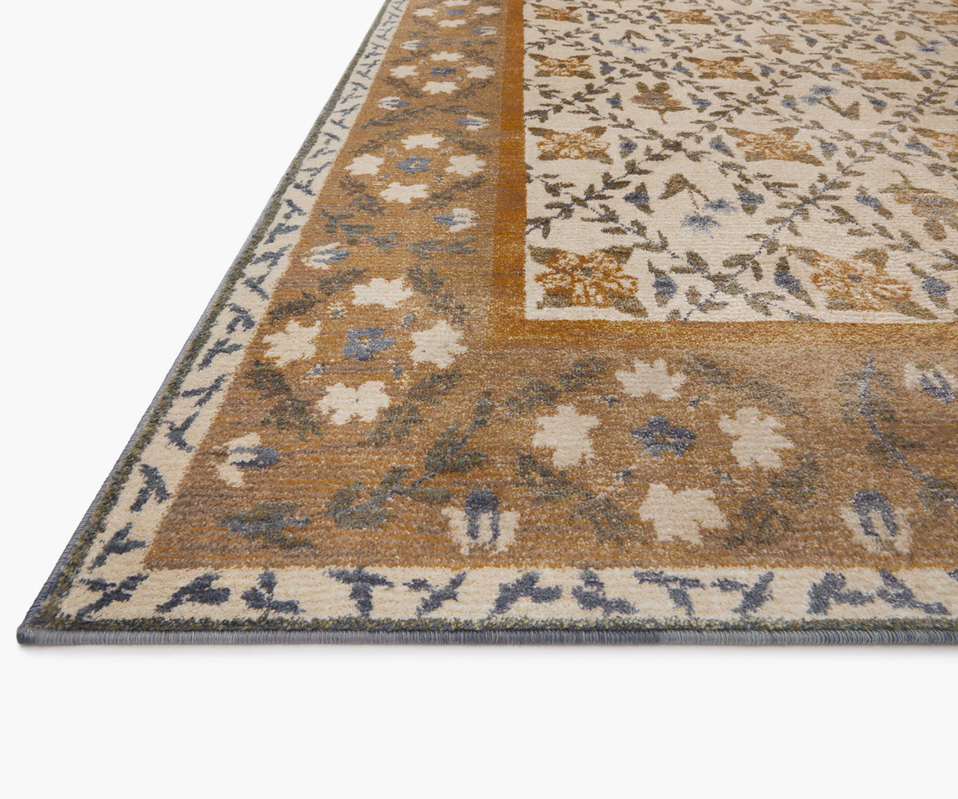 Fiore Belvedere Gold Power-Loomed Rug | Rifle Paper Co.