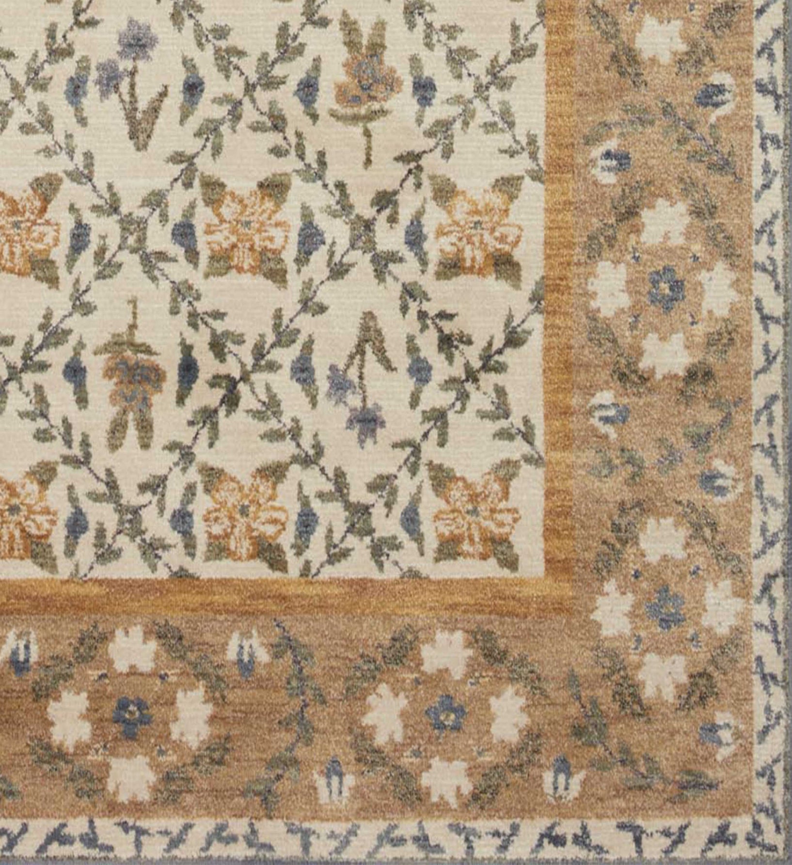 Fiore Belvedere Gold Power-Loomed Rug | Rifle Paper Co.