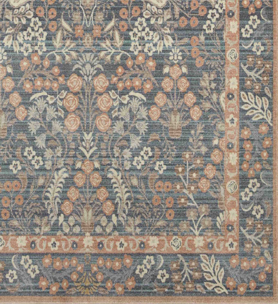 Holland Lotte Navy Floral Power-Loomed Rug | Rifle Paper Co.