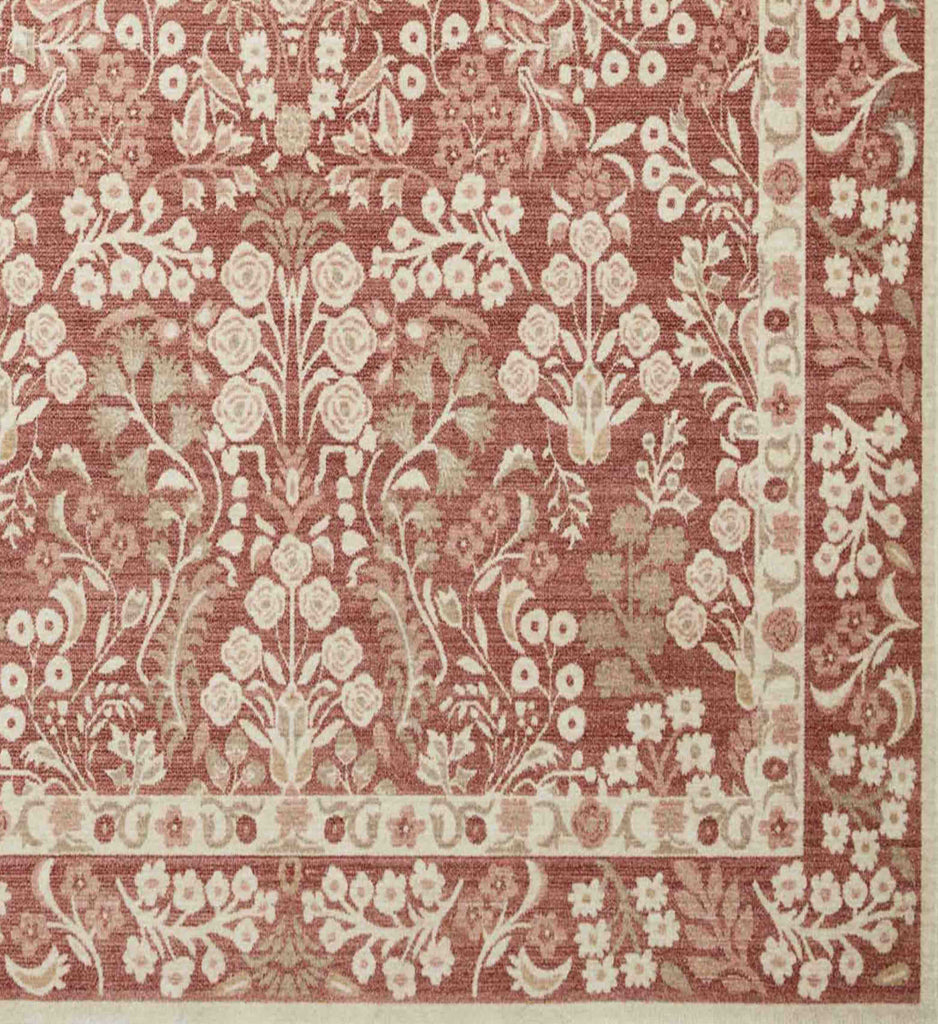 Lillerod Rug Holland Lotte Crimson Floral Loomed Rug | Rifle Paper Co.