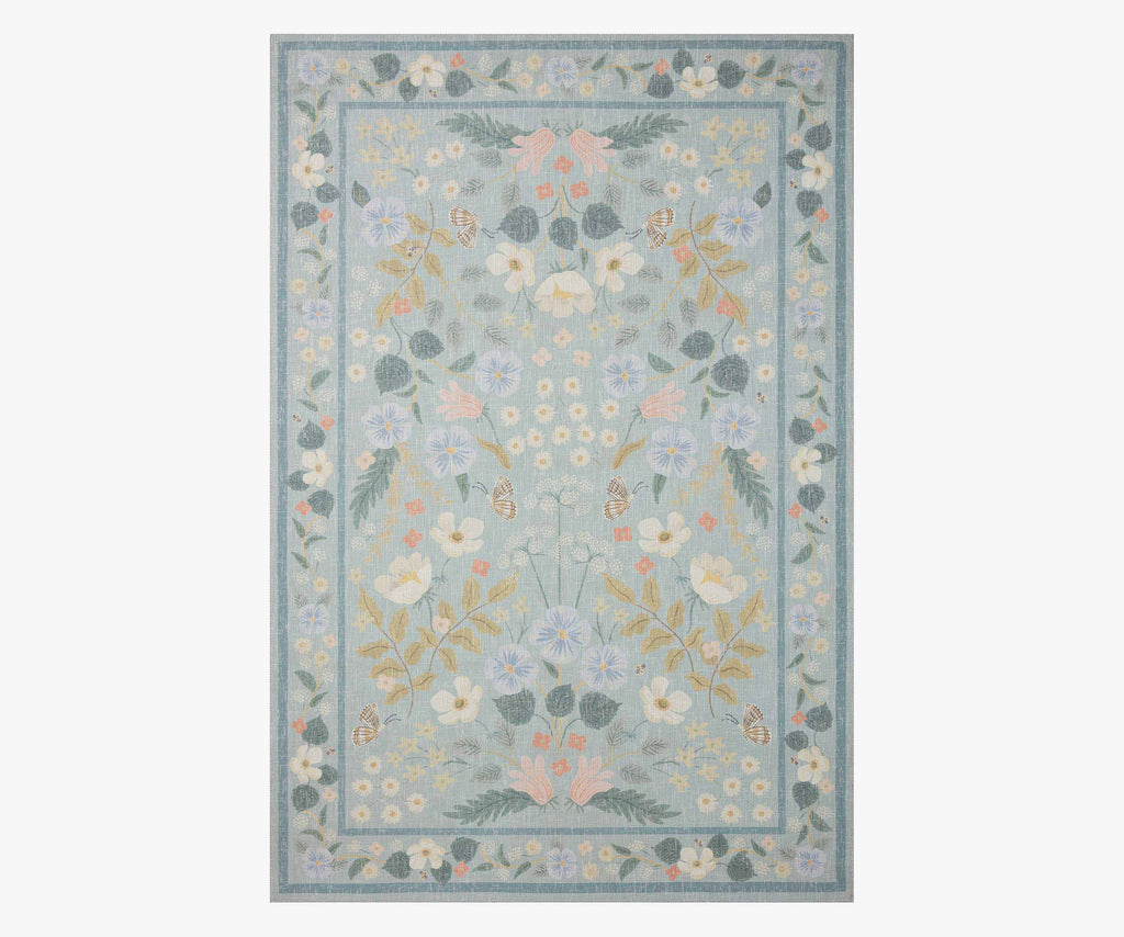 Cotswolds Willow Power Loomed Rug - Sky 2'x7'