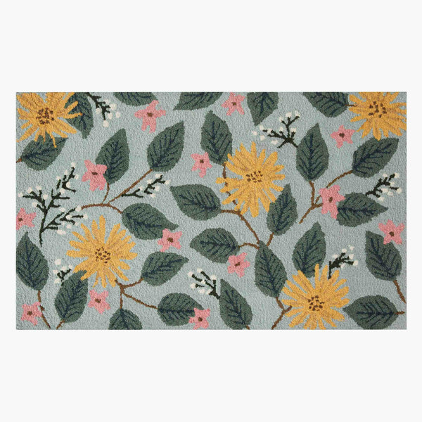 Minnie Dandelion Light Blue Wool Rug | Rifle Paper Co.