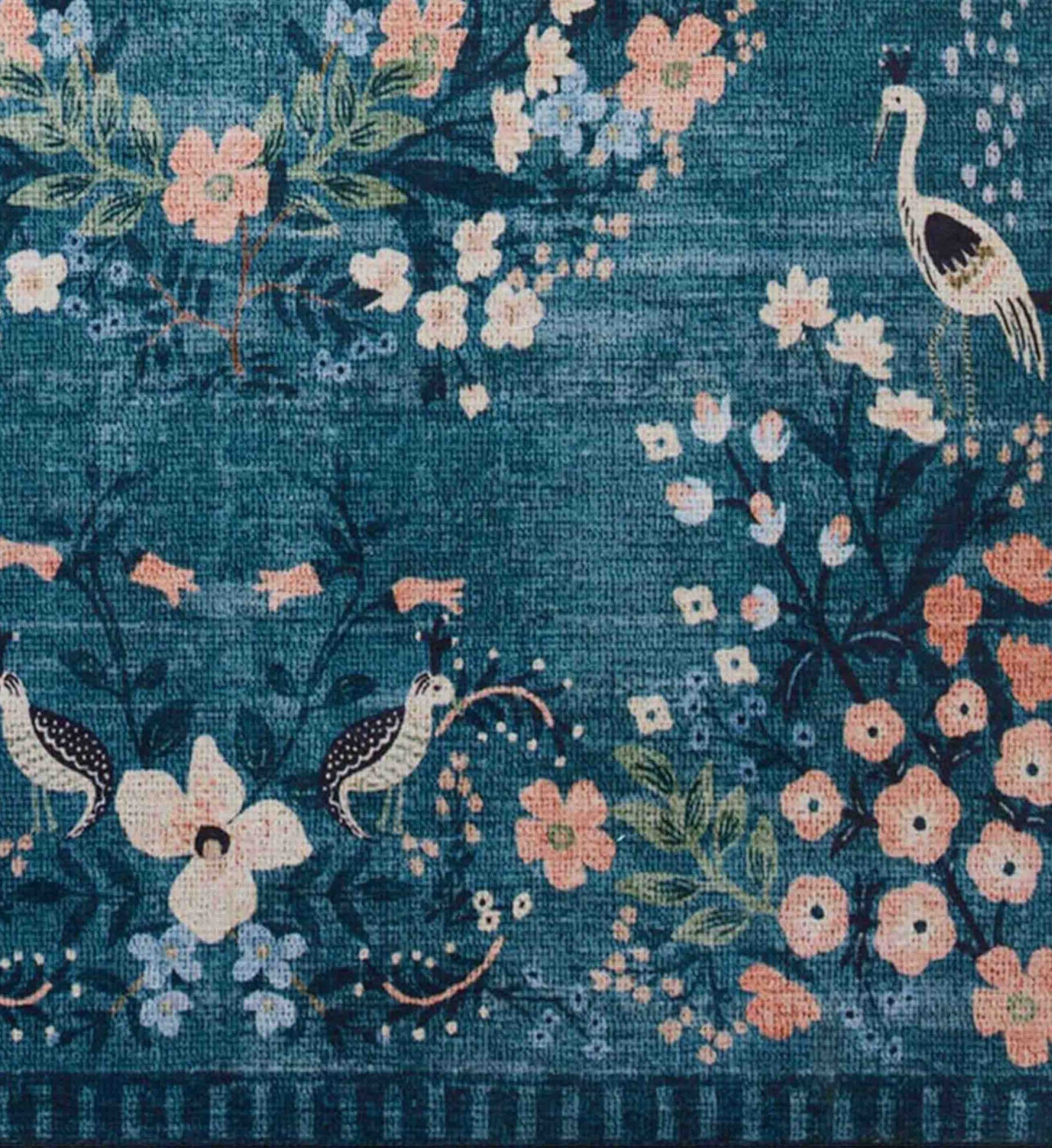 Palais Luxembourg Teal Printed Rug | Rifle Paper Co.