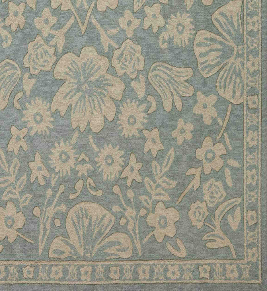 Rosedale Rug Collection Arboretum Rose Garden Wool Rug in Jade | Rifle Paper Co.