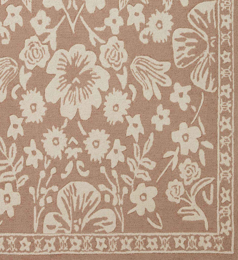 Rust Rug Skin. Rose Arboretum Rose Garden Wool Rug in Rust | Rifle Paper Co.