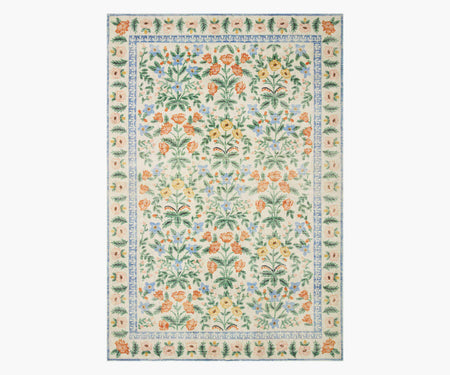 Eden Mughal Garden Power Loomed Rug - Cream (Size 2’6” x 11’6”)