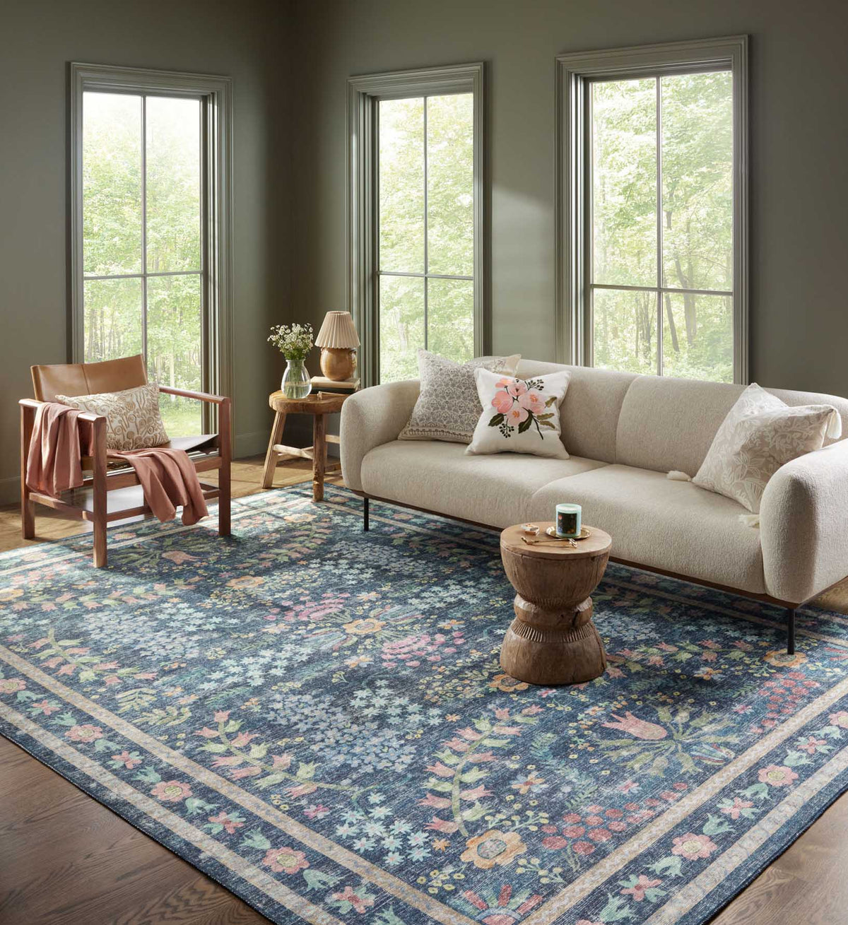 Maison Frances Blue Multi Floral Rug | Rifle Paper Co.