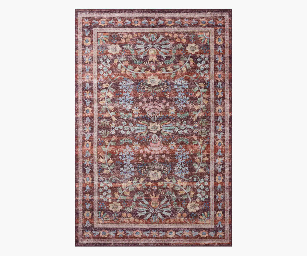 Maison Frances Power Loomed Rug - Burgundy – Rifle Paper Co