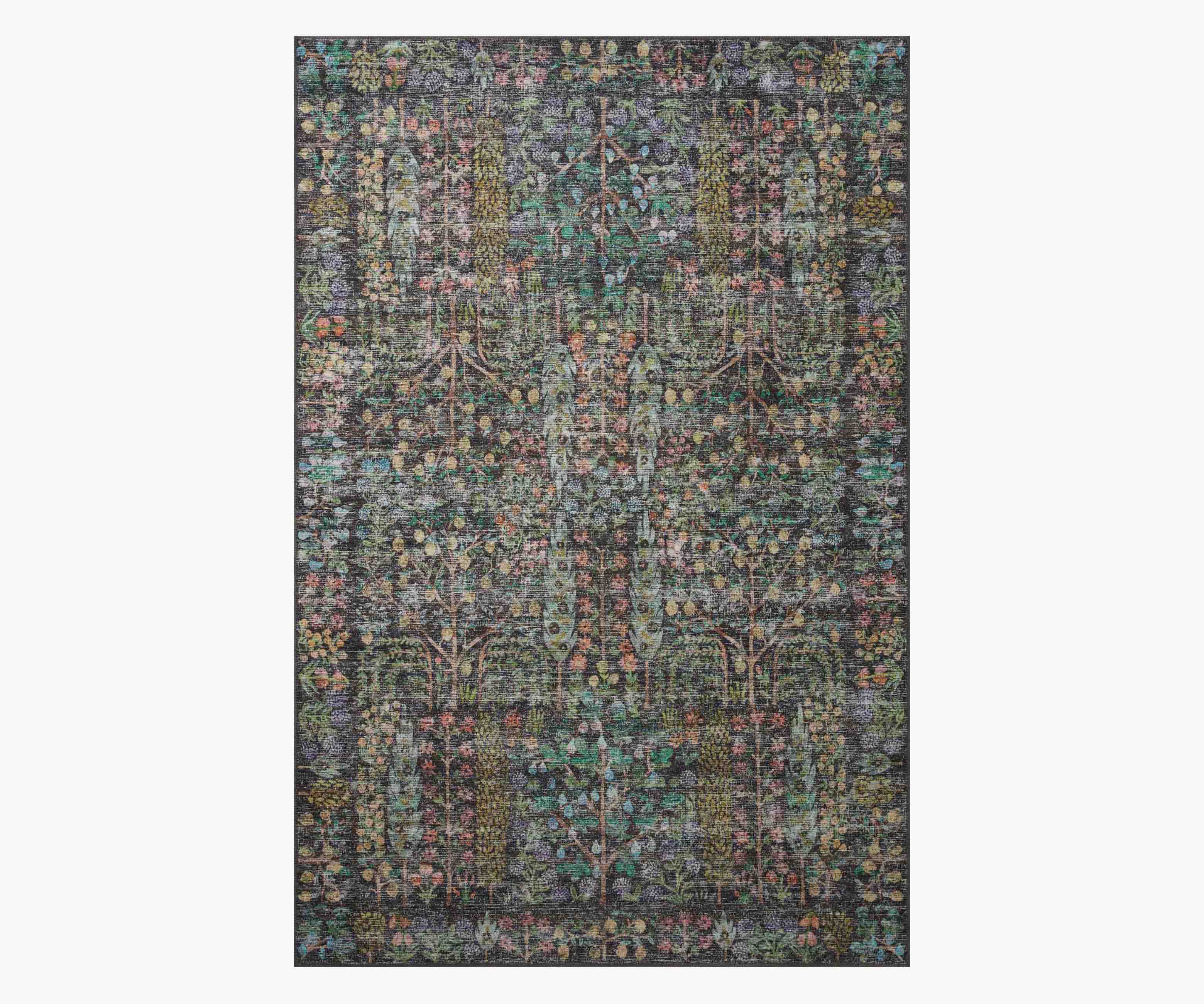 Rifle Paper Co. x Loloi Maison Rug, MAO-07 3' x 3' Round / Charcoal