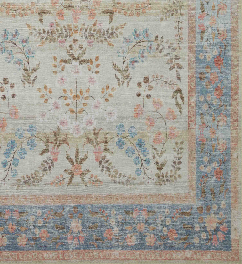 Palais Kensington Light Blue Printed Rug | Rifle Paper Co.