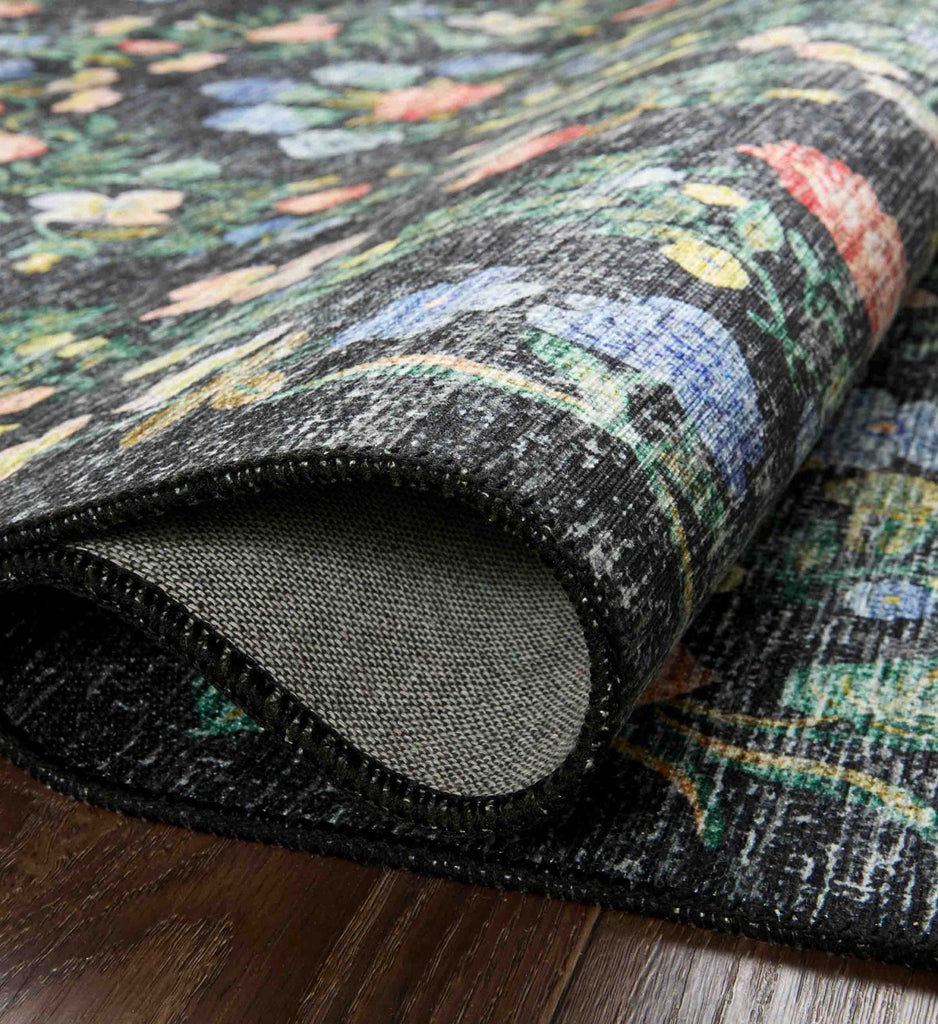 Palais Windsor Printed Rug in Black | Rifle Paper Co.