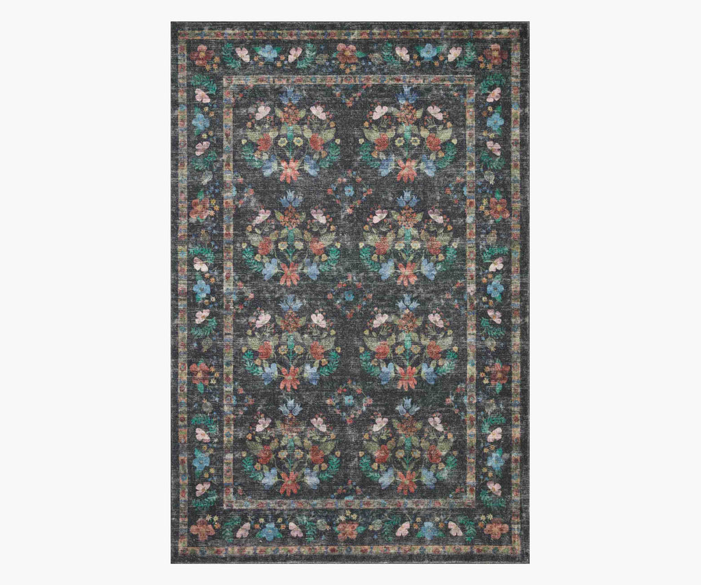Courtyard Seville Printed Rug - Charcoal – Rifle Paper Co