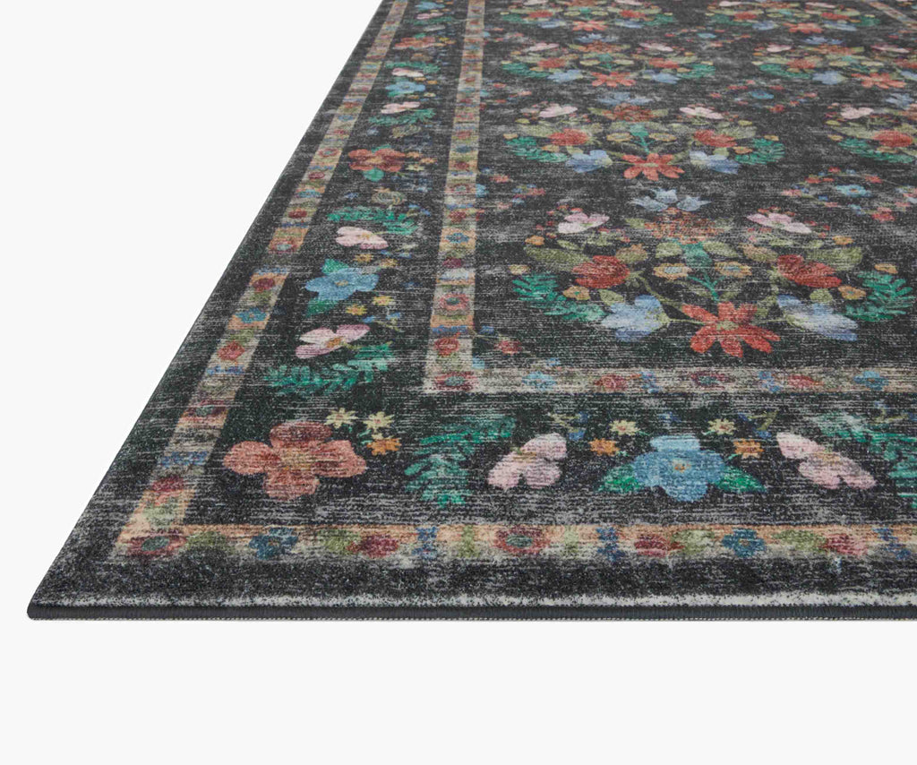 Courtyard Seville Printed Rug - Charcoal – Rifle Paper Co