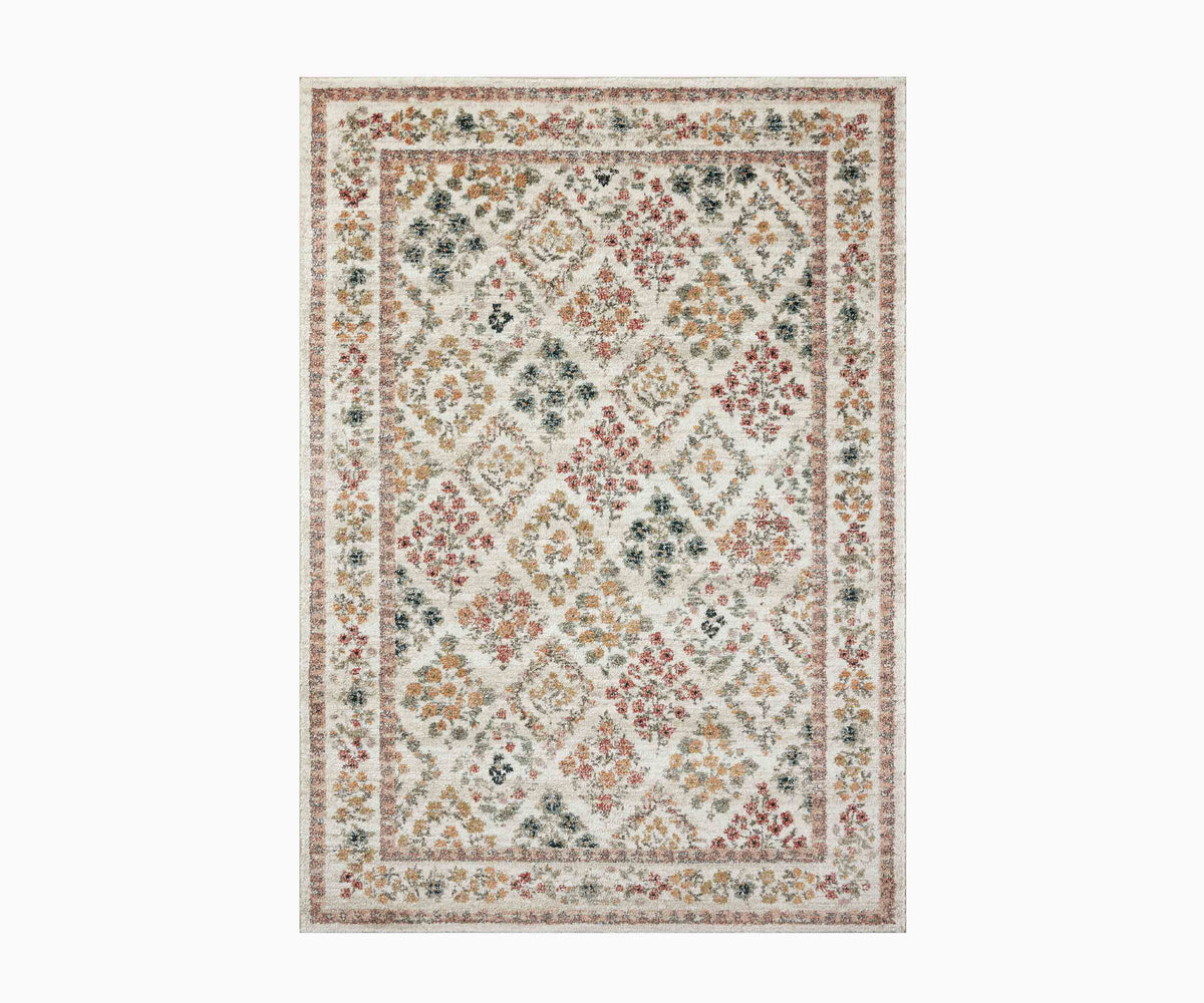 Laurel Parquet Power Loomed Rug in Cream | Rifle Paper Co.