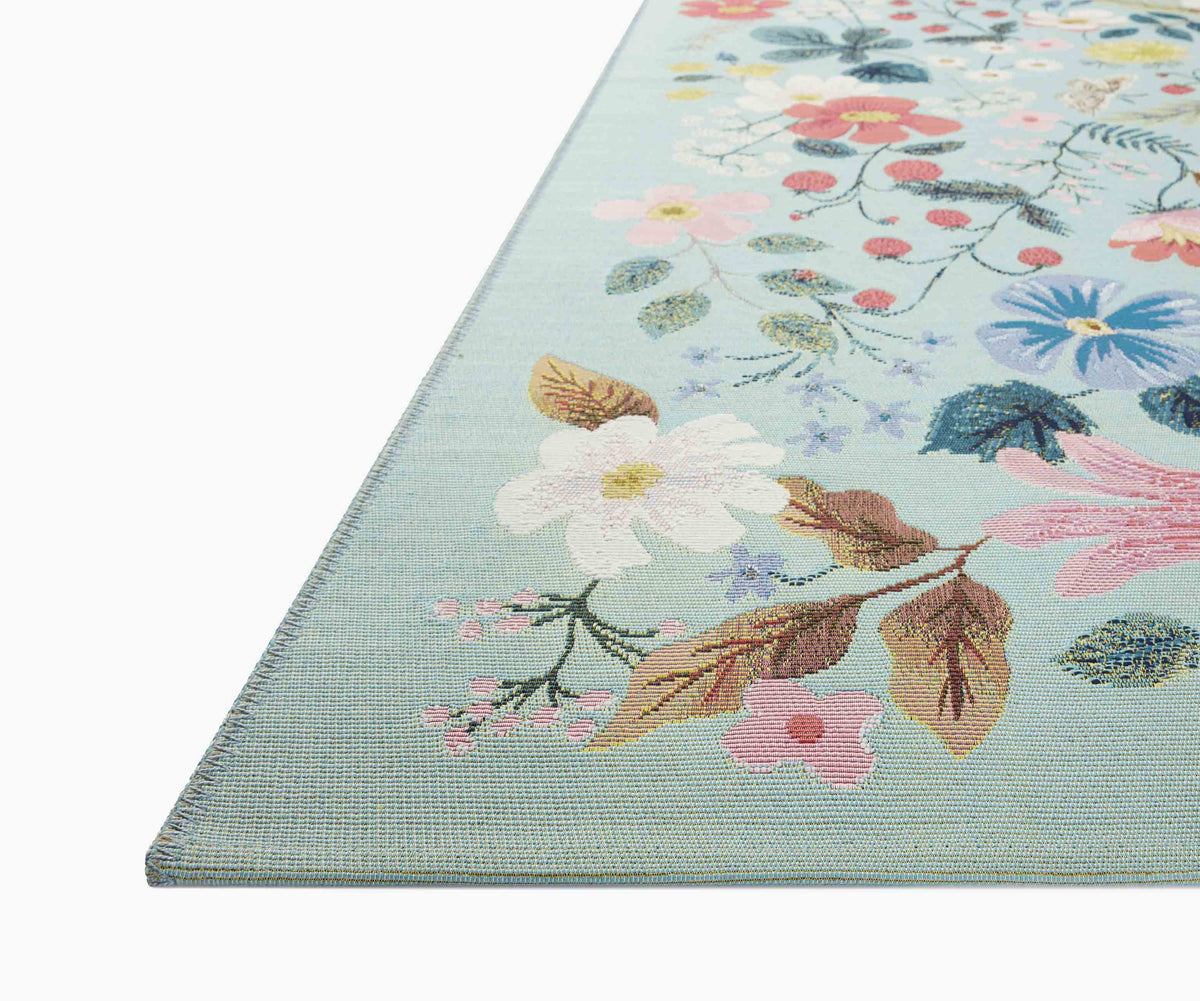 Strawberry Fields Mint Power-Loomed Rug | Rifle Paper Co.