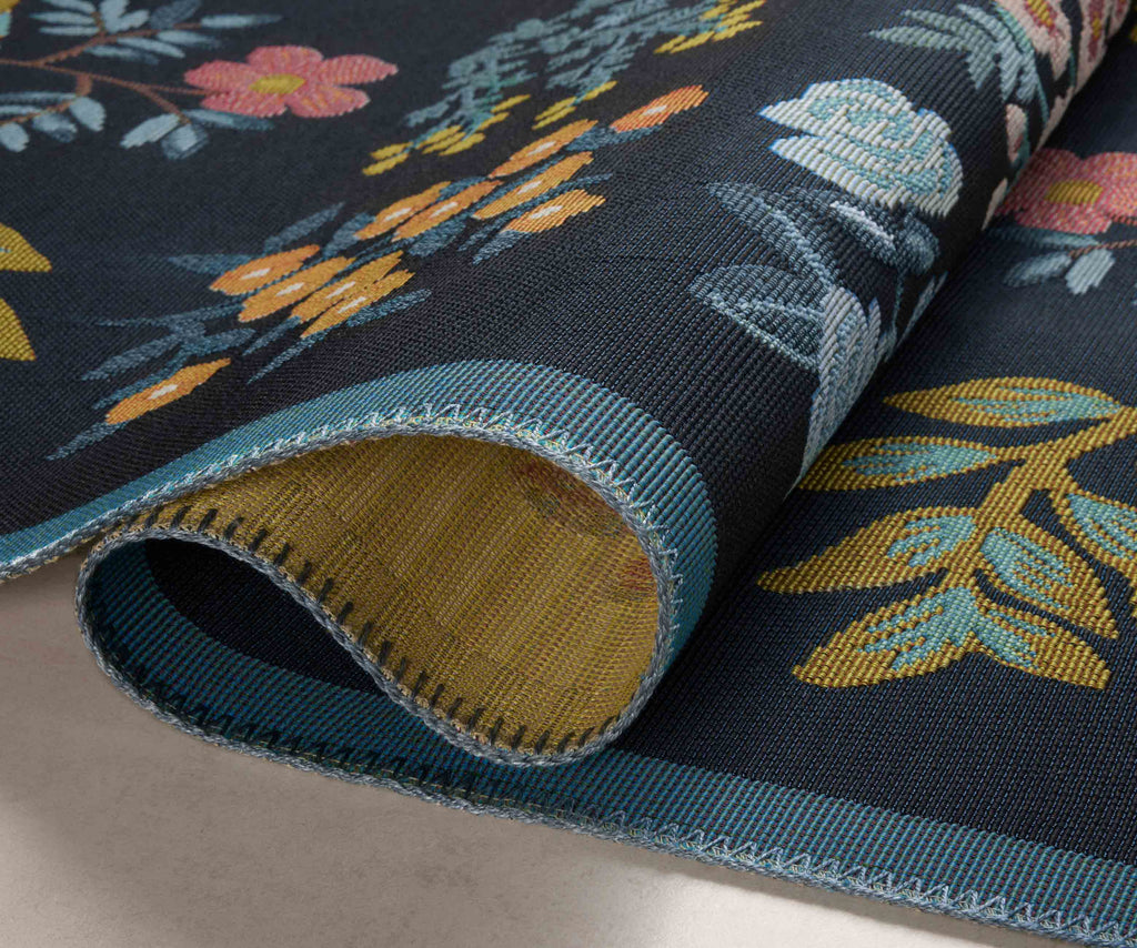Perennial Wildflower Power Loomed Rug - Black – Rifle Paper Co
