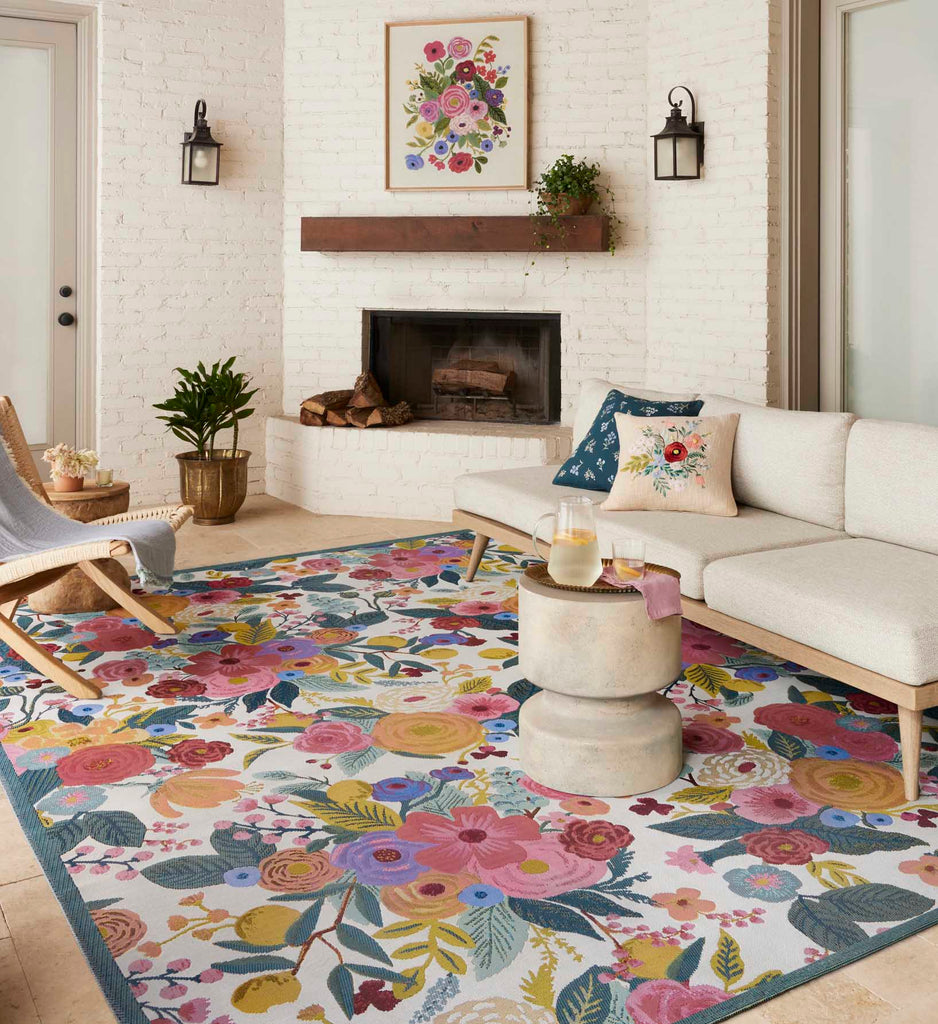 Garden Party Power-Loomed Rug – Rose Multi | Rifle Paper Co.