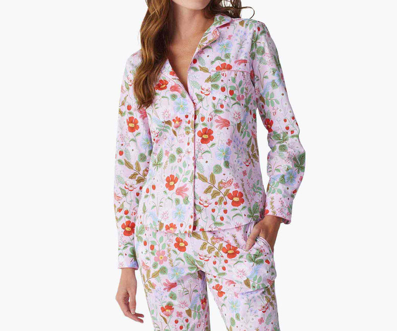 Strawberry Fields - Poplin Button Front Long Set